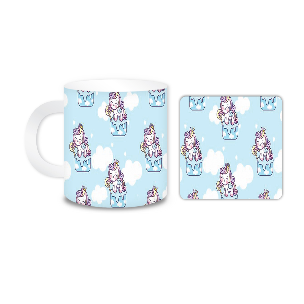 ماگ مدل یونیکورن کد 1896 به همراه زیر لیوانی