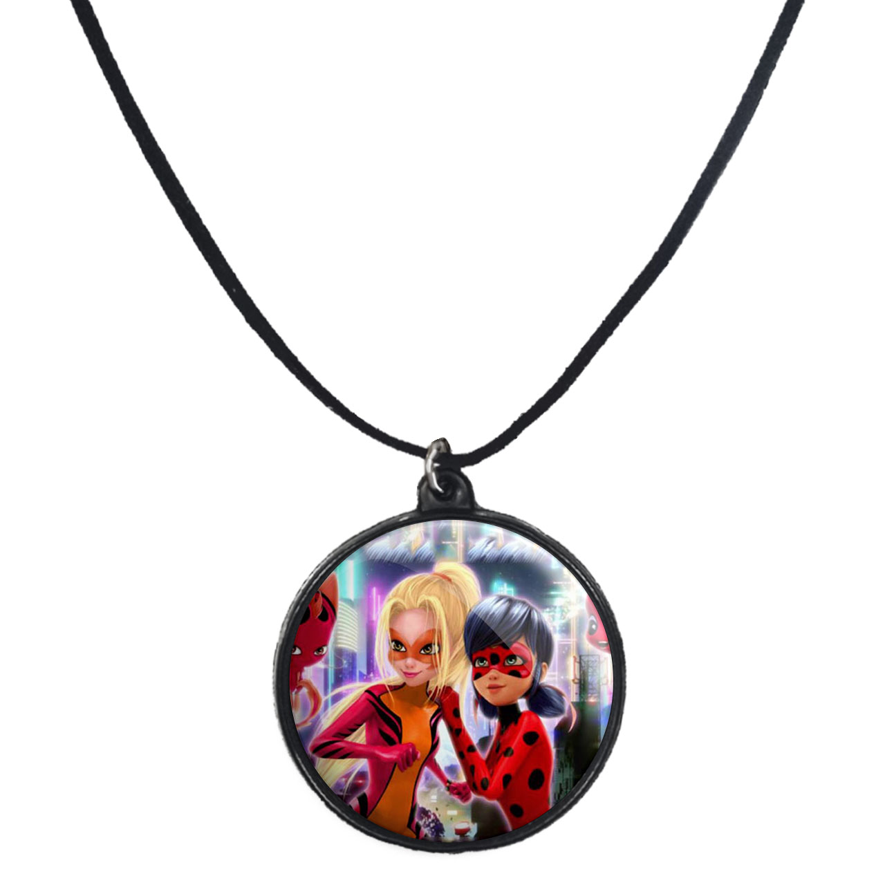 گردنبند پرمانه طرح کفشدوزکی کد pmb.1593 مدل دو طرفه