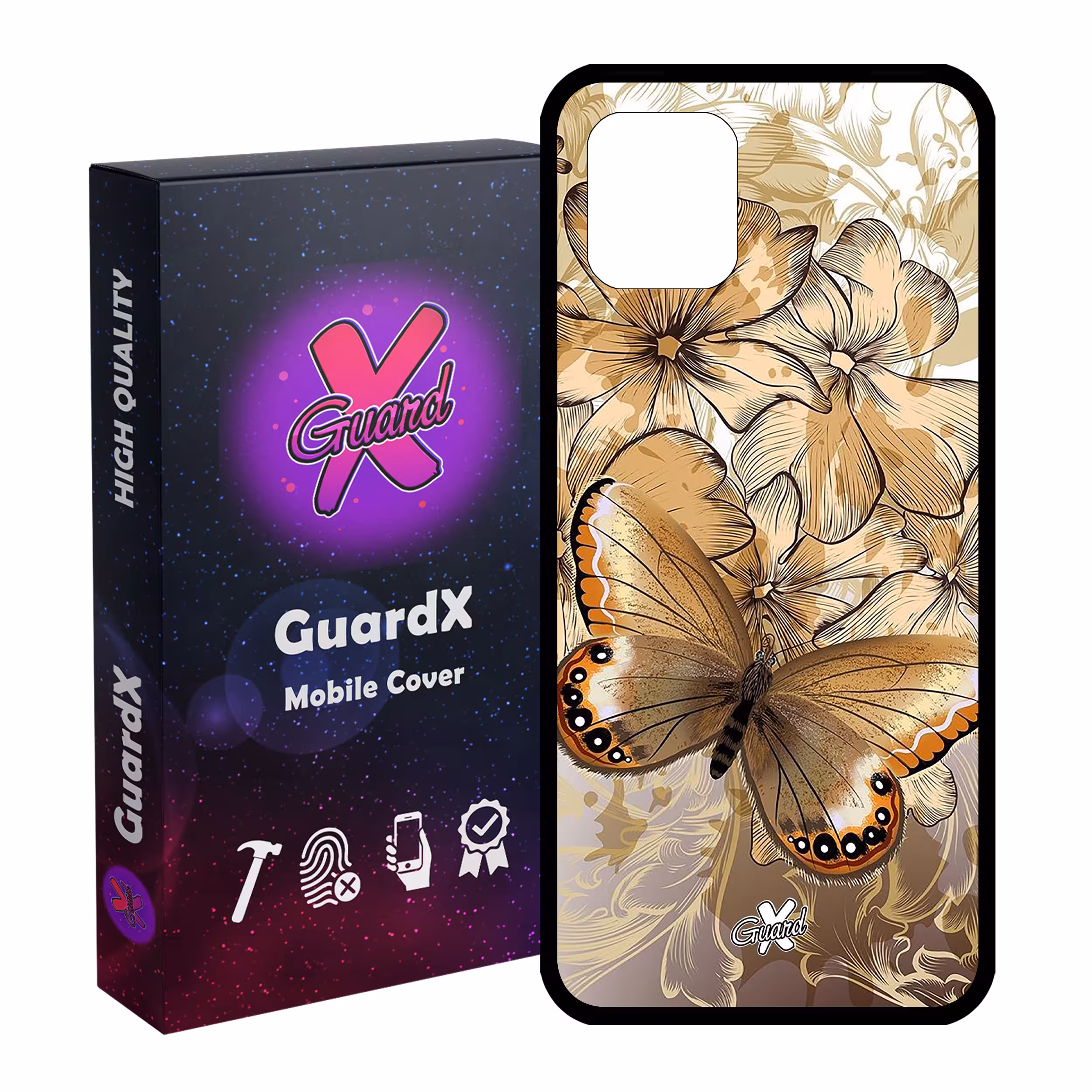 کاور گارد ایکس طرح پروانه مدل Glass10272 مناسب برای گوشی موبایل سامسونگ Galaxy Note 10 Lite