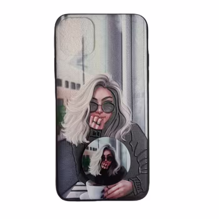 کاور طرح دخترانه کد 118 مناسب برای گوشی موبایل اپل iPhone 11 Pro Max به همراه پایه نگهدارنده