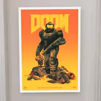 تابلو شاسی مدل گیمینگ طرح بازی DOOM کد 1008 | دنیای قاب
