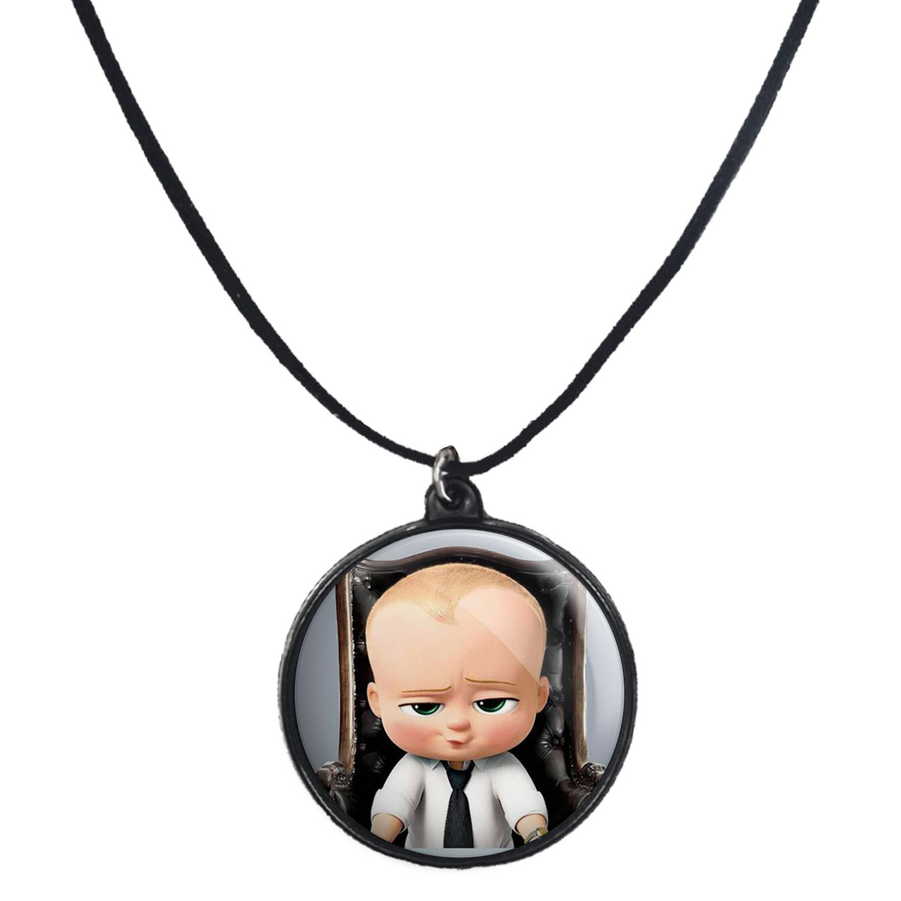 گردنبند پرمانه طرح بچه رئیس کد pmb.4930 مدل دو طرفه