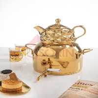 کتری قوری دکاموند کف چدن طلایی کد 6045