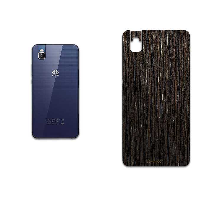 برچسب پوششی ماهوت مدل Dark-Gold-Stripes-Wood مناسب برای گوشی موبایل هوآوی Shot X