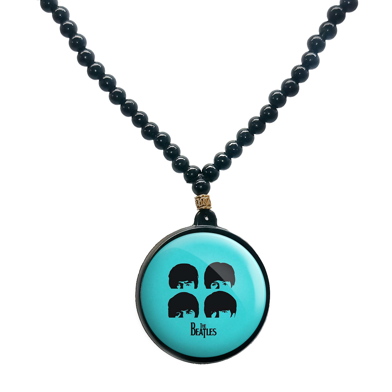 گردنبند پرمانه طرح بیتلز کد pmd.1472 مدل دو طرفه