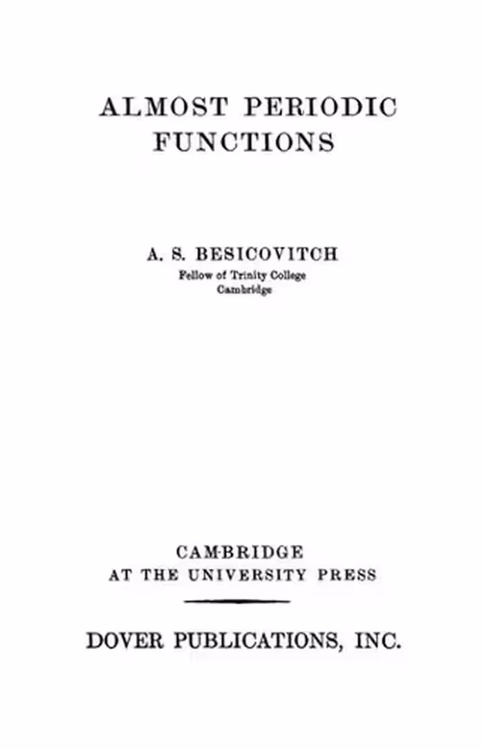 خرید و دانلود نسخه کامل کتاب Almost periodic functions