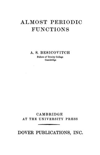 خرید و دانلود نسخه کامل کتاب Almost periodic functions