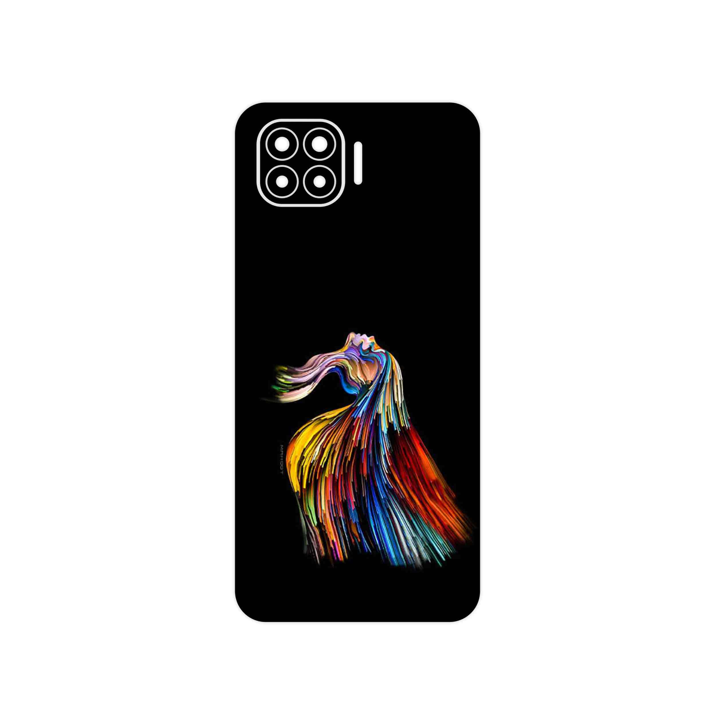 برچسب پوششی ماهوت مدل Rainbow Hair Digital Art مناسب برای گوشی موبایل اپو A93
