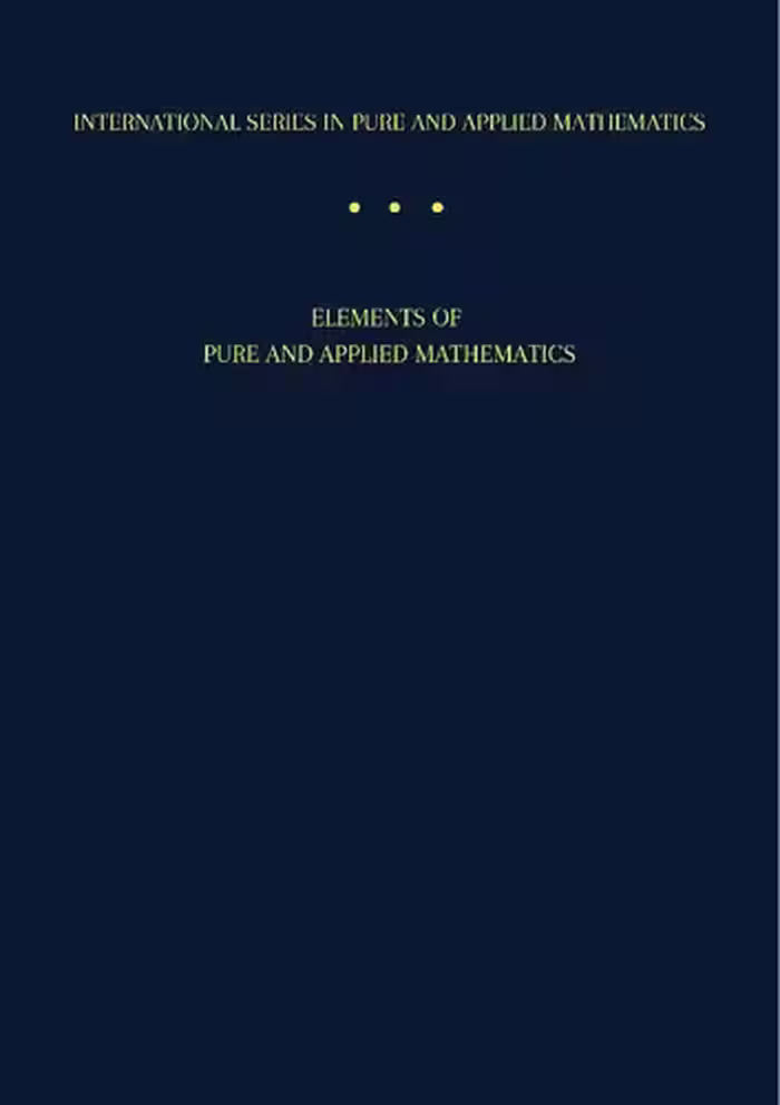 خرید و دانلود نسخه کامل کتاب Elements of pure and applied mathematics