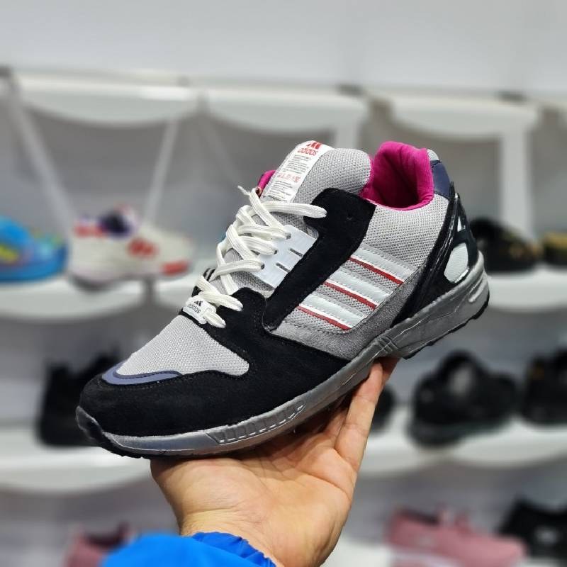 کفش کتونی اسپرت مردانه مدل ZX طوسی سایز 41 تا 44