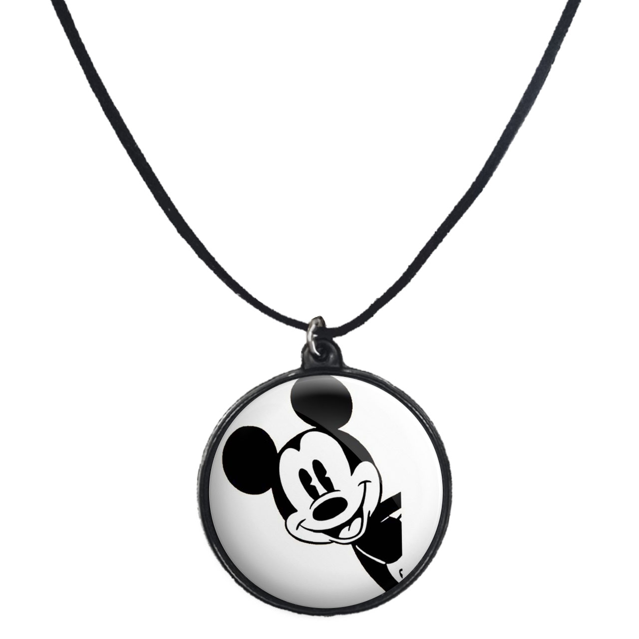 گردنبند پرمانه طرح میکی موس کد pmb.2099 مدل دو طرفه