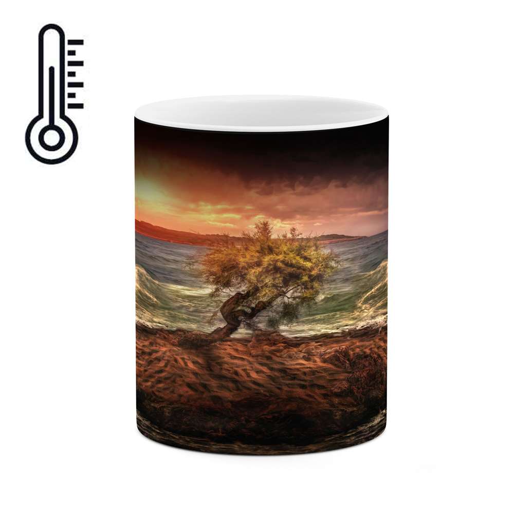 ماگ حرارتی کاکتی طرح نقاشی مدل mgh13799