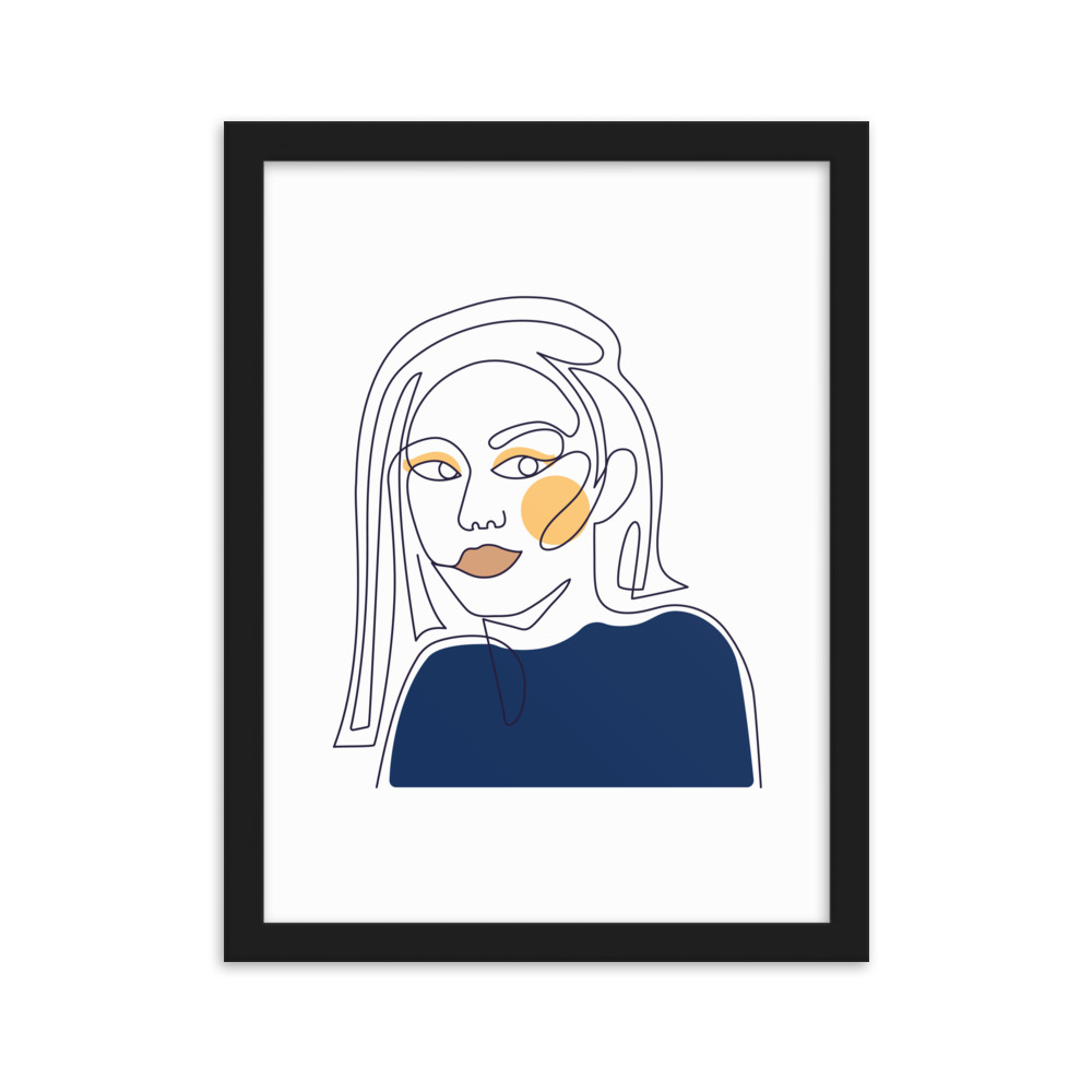 تابلو مدل دکوراتیو مینیمال طرح دختر کد 2828