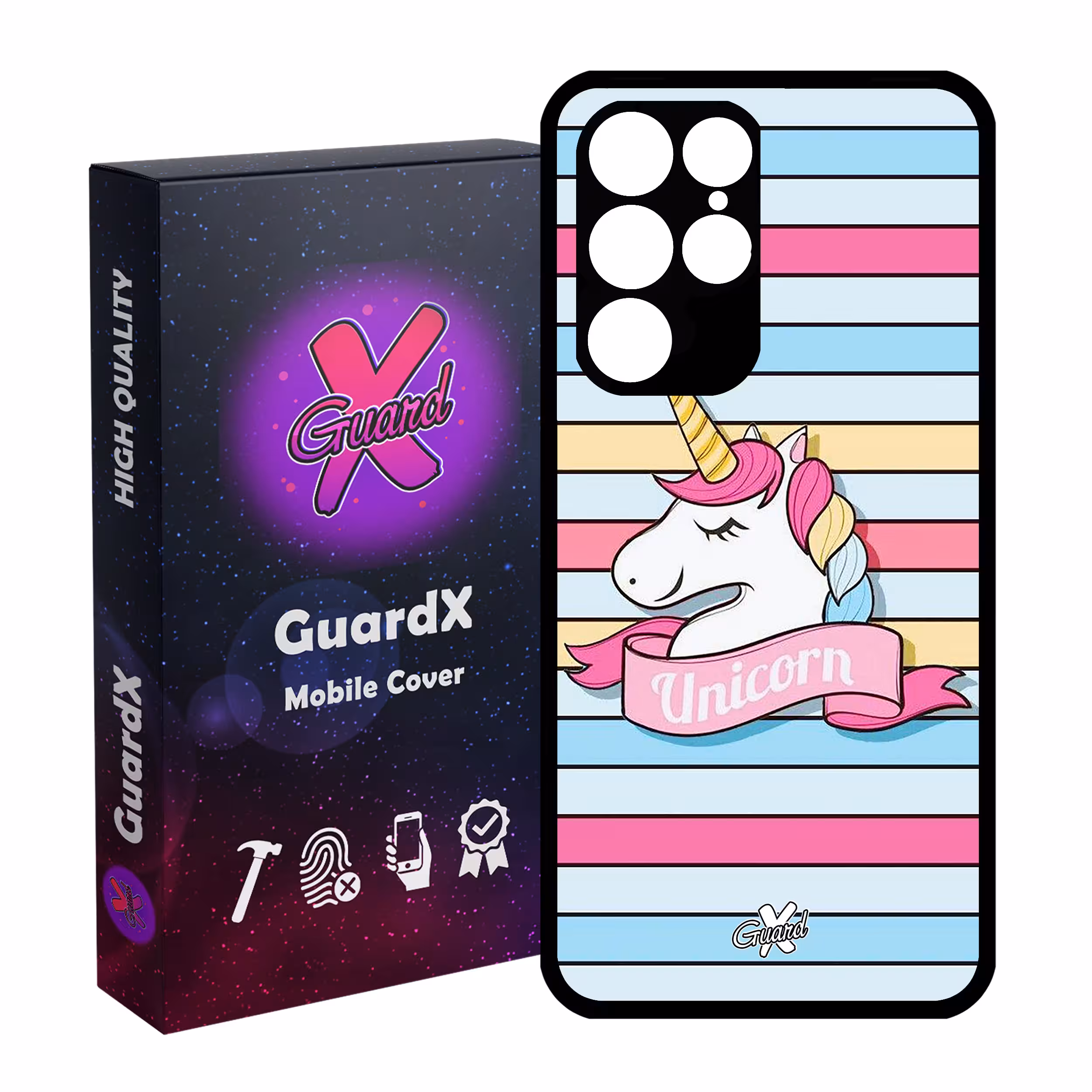 کاور گارد ایکس طرح Unicorn مدل Glass10018 مناسب برای گوشی موبایل سامسونگ Galaxy S22 Ultra