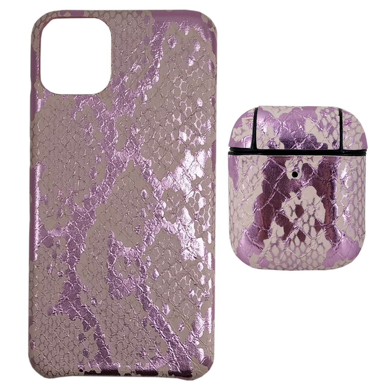  کاور ایت طرح پوست ماری کد 01 مناسب برای گوشی موبایل اپل Iphone 11 Pro به همراه کاور کیس اپل ایرپاد