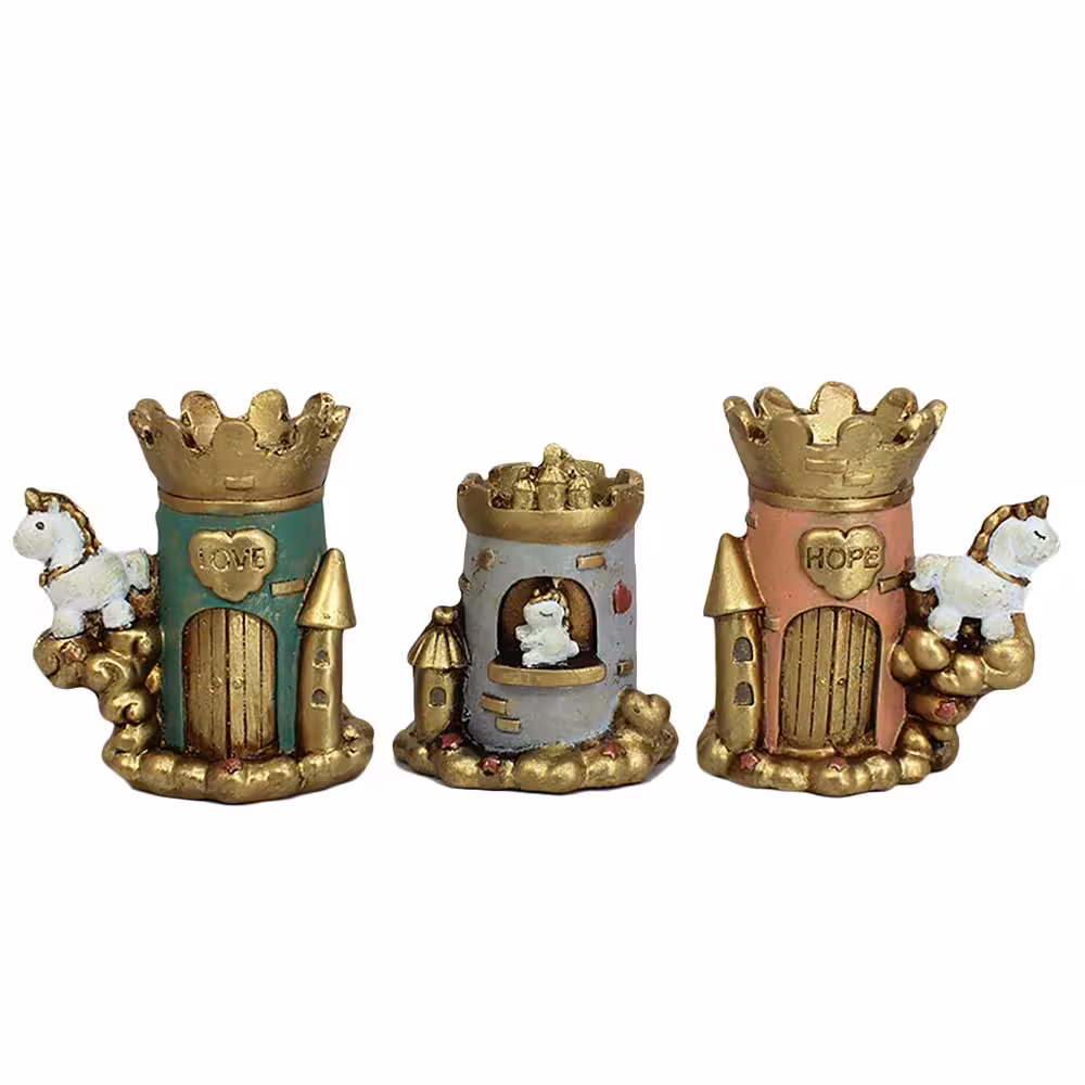 جامدادی رومیزی مدل پونی تک شاخ مجموعه 3 عددی
