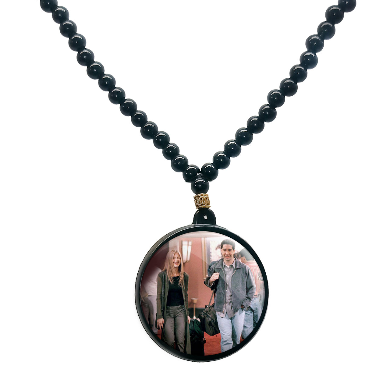 گردنبند پرمانه طرح فرندز کد pmd.18905 مدل دو طرفه