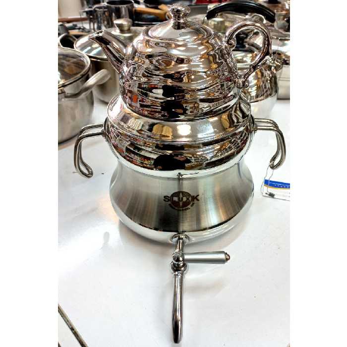 کتری قوری استیل شیردار کد 9029