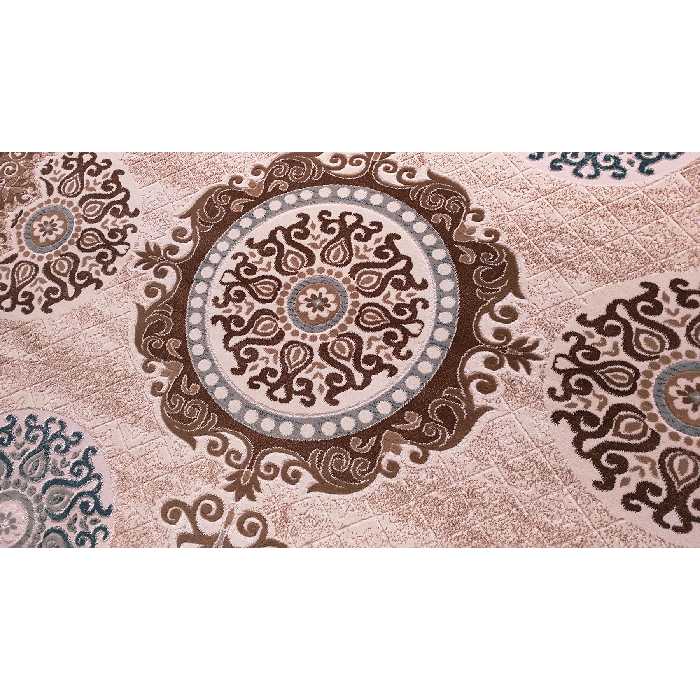 فرش ماشینی زمرد مشهد کد KR29 زمینه کرم