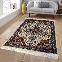 فرش دستبافت یک و نیم  متری طرح ترنج کد SH 95