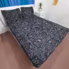 سرویس ملحفه مدل کشدوز niki05.25 طرح مارپیچ کد 160  دو نفره سه تکه