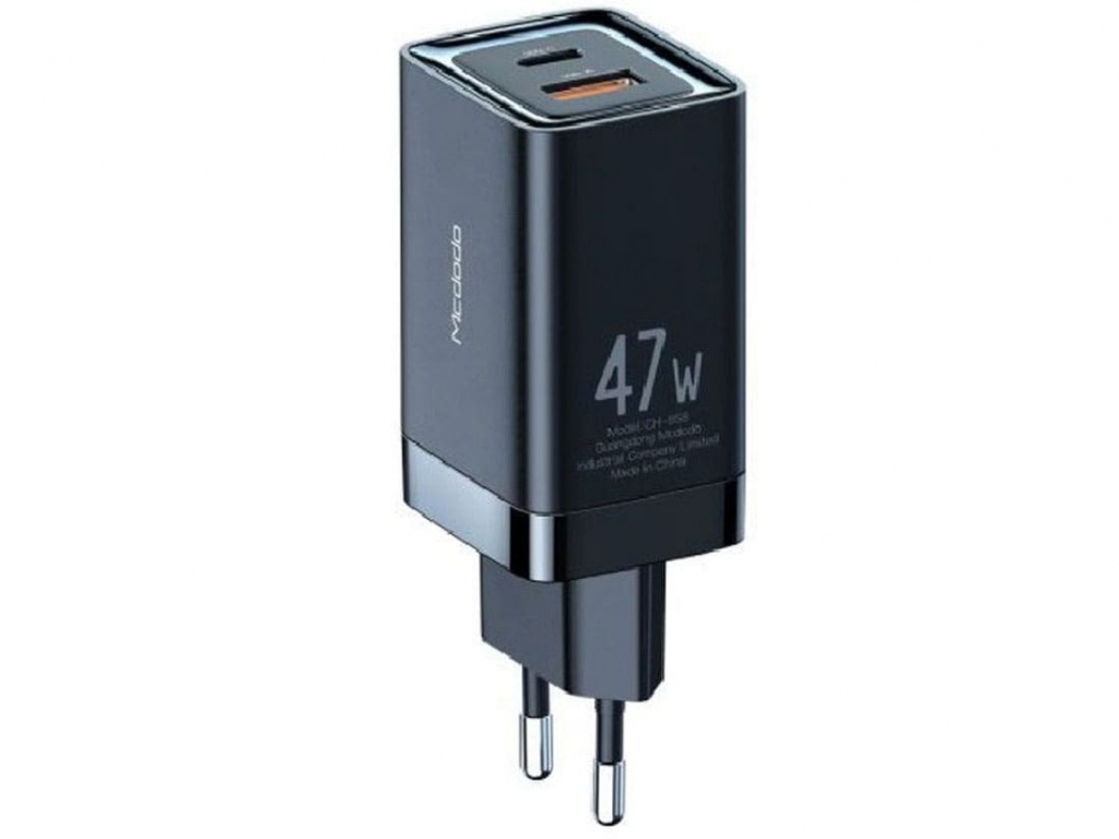 شارژر دیواری مینی فست شارژ مک‌دودو MCDODO GAN 47W MINI FAST CHARGER DUAL OUTPUT CH-8581