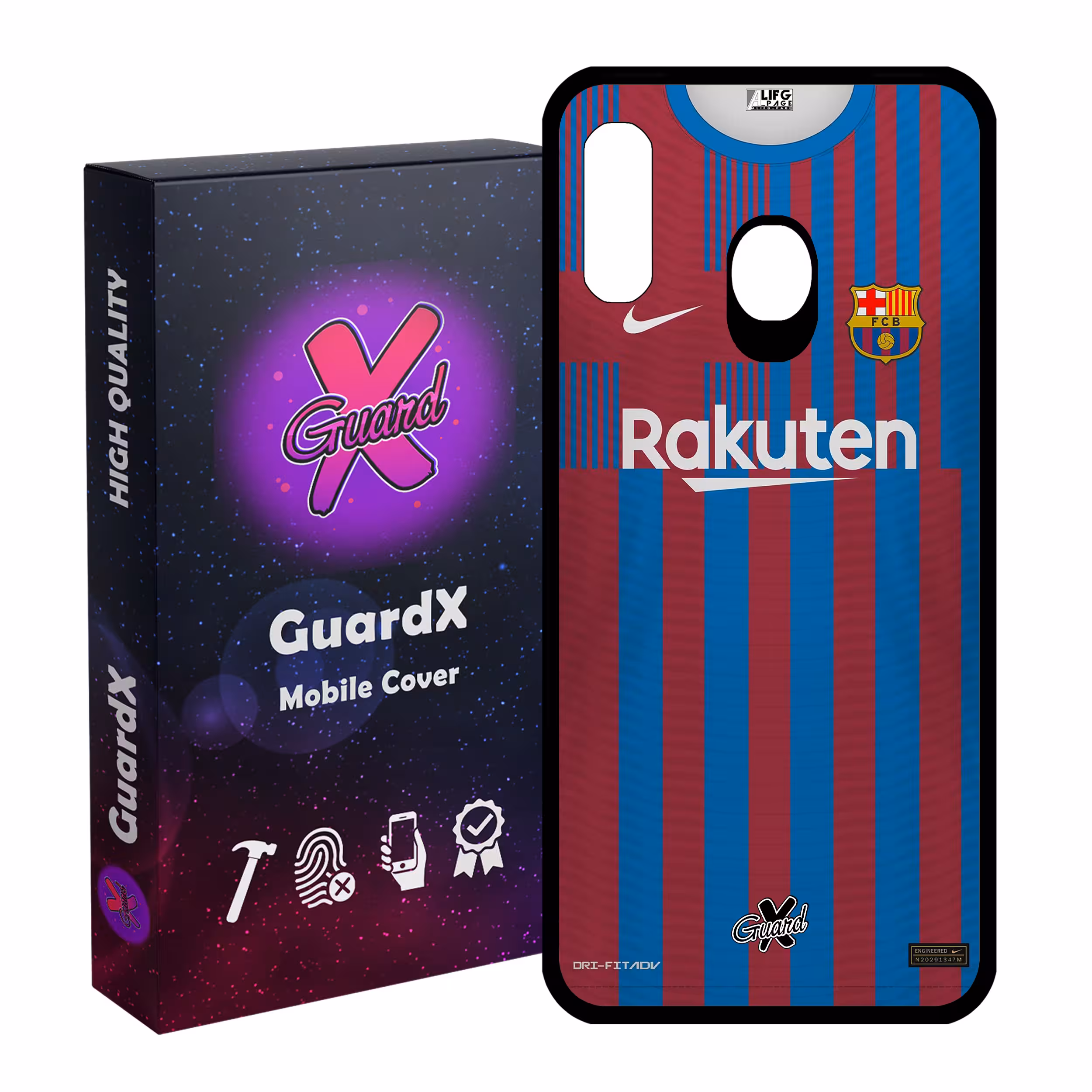 کاور گارد ایکس طرح بارسلونا مدل Glass50359 مناسب برای گوشی موبایل سامسونگ Galaxy A20 / A30 / M10s