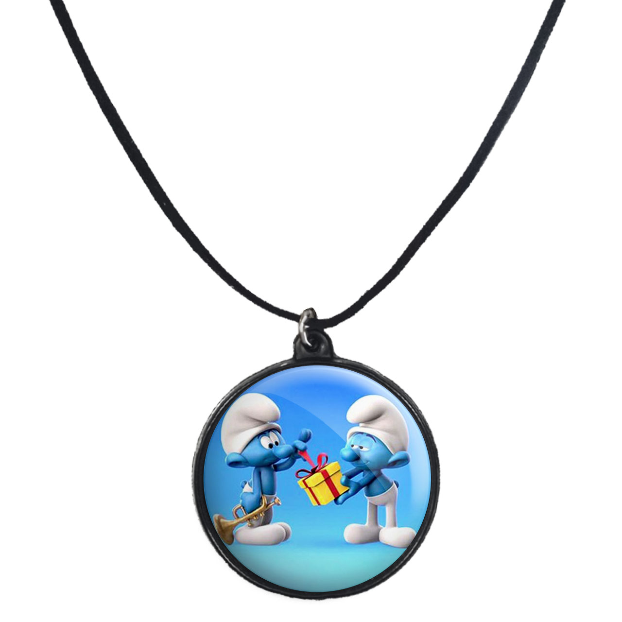 گردنبند پرمانه طرح اسمورف کد pmb.10554