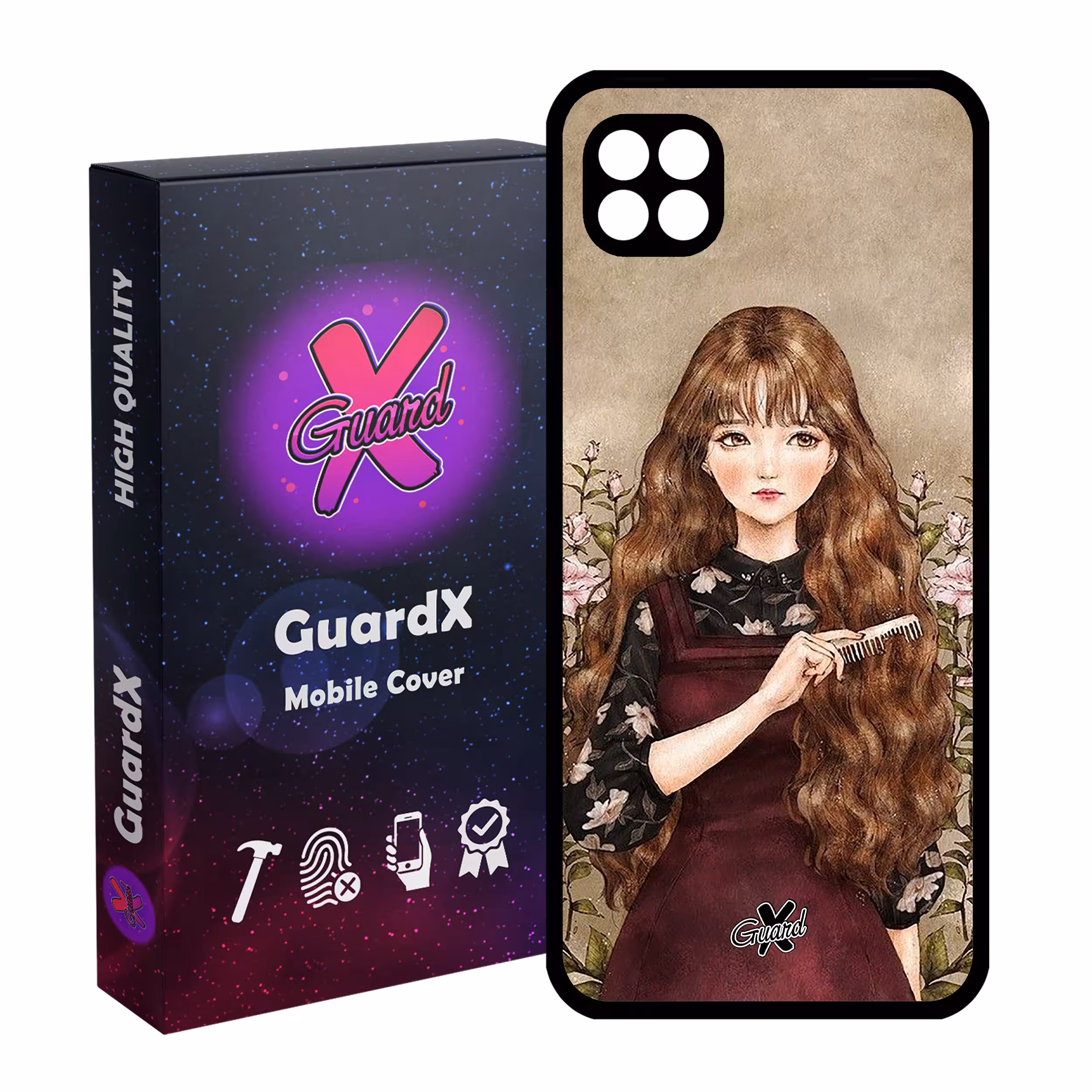 کاور گارد ایکس طرح دختر مدل Glass10246 مناسب برای گوشی موبایل سامسونگ Galaxy A22 5G