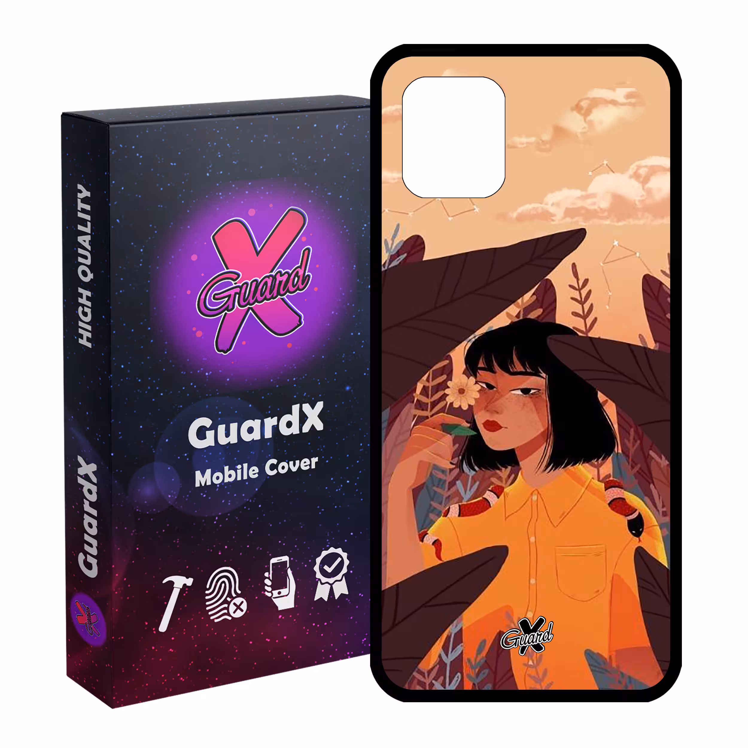 کاور گارد ایکس طرح Girl مدل Glass10327 مناسب برای گوشی موبایل سامسونگ Galaxy Note 10 Lite