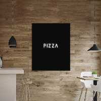چراغ دیواری نئون دیزاین طرح Pizza-Text_WHT
