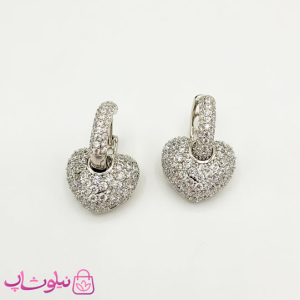گوشواره دخترانه قلبی پرنگین ژوپینگ