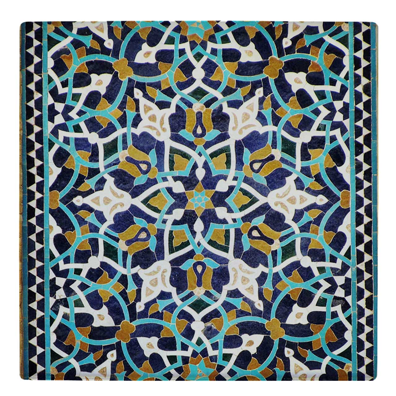 کاشی کارنیلا طرح نقوش هندسی ایرانی مدل لوحی کد WKB198