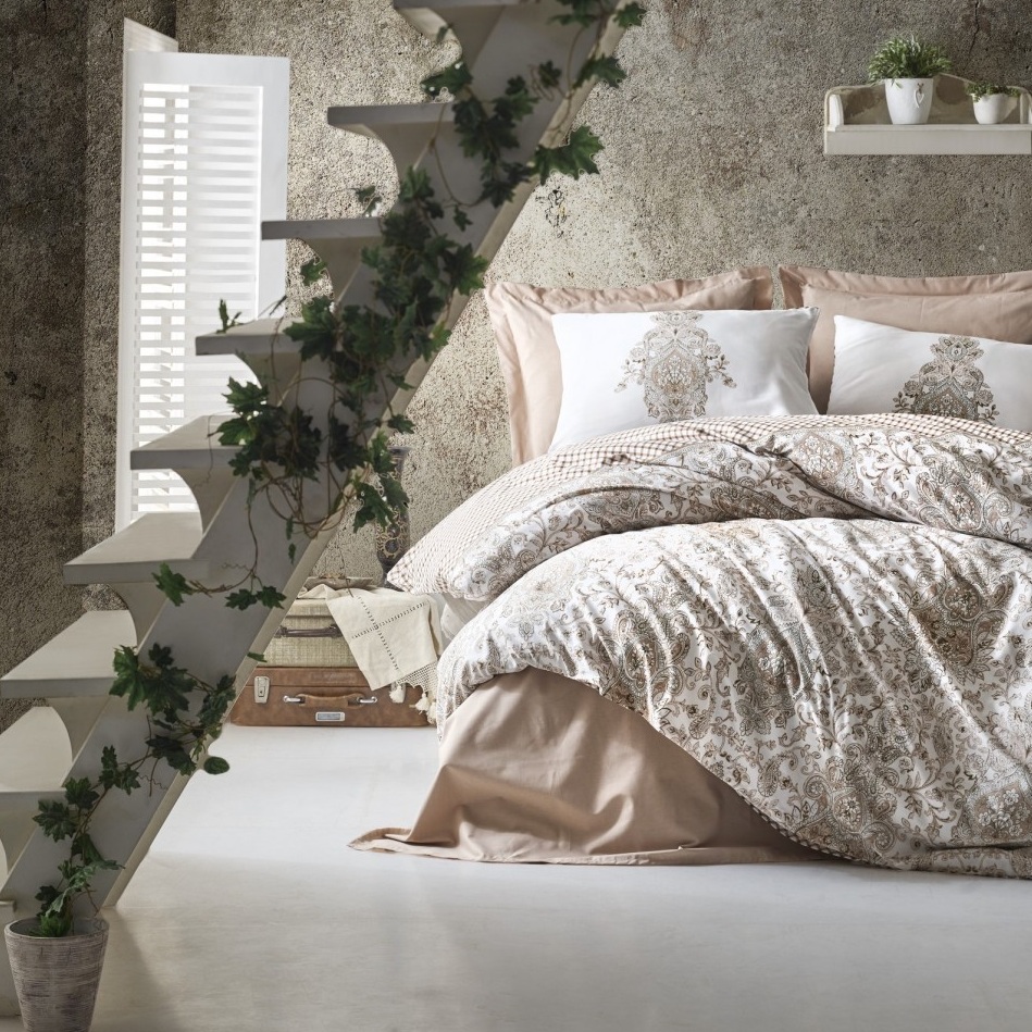 سرویس ملحفه کاتن باکس مدل bohem یک نفره 3 تکه