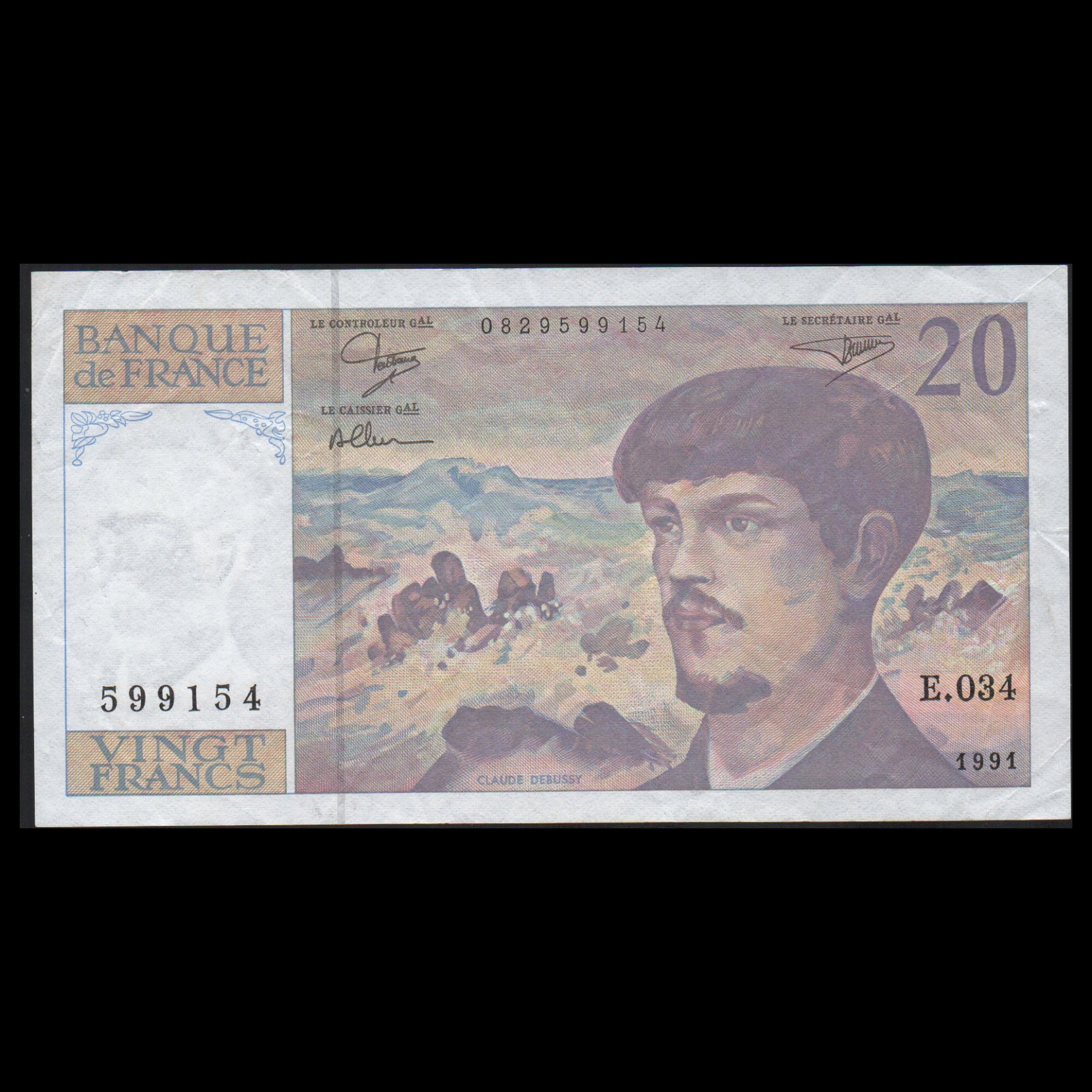 اسکناس تزئینی طرح کشور فرانسه مدل 20 فرانک