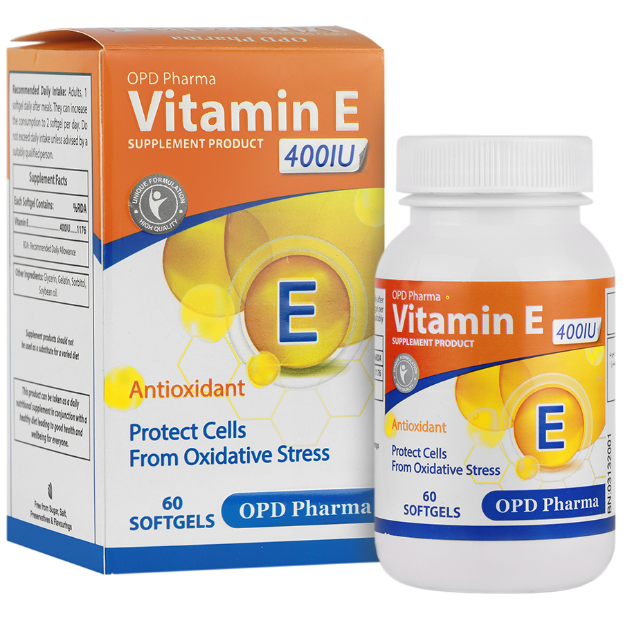 ویتامین ای 400 واحدی 60 عدد او پی دی فارما