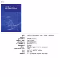 خرید و دانلود نسخه کامل کتاب SAS SQL procedure user's guide: version 8