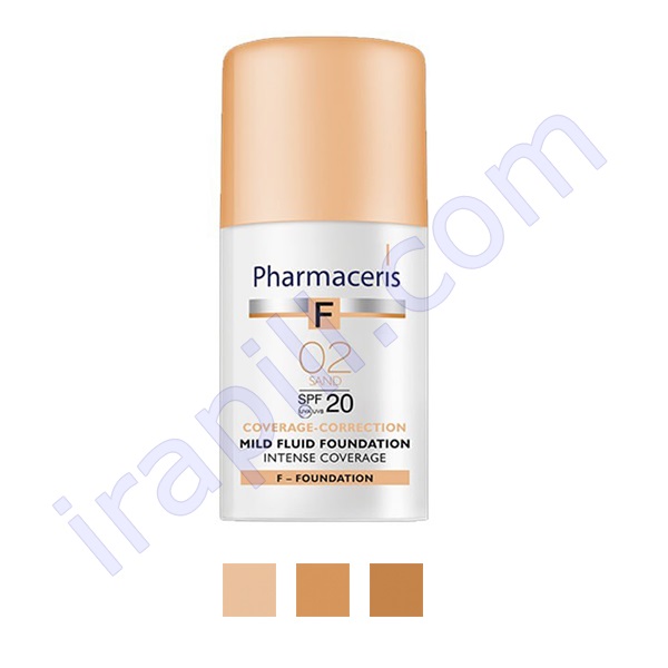 کرم پودر مایع SPF20  اینتنس کاوریج رنگی Sand-02 فارماسریز 30 میلی لیتر