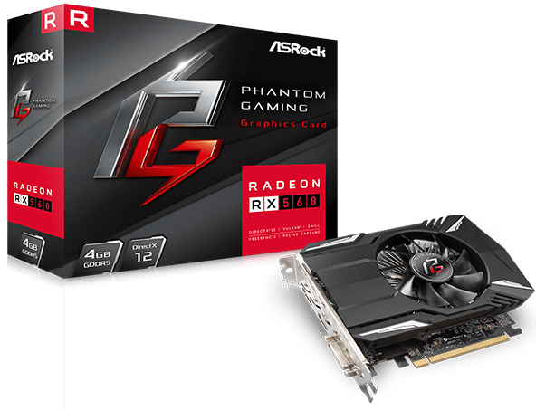 کارت گرافیک ازراک مدل Phantom Gaming Radeon RX560 با حافظه 4 گیگابایت