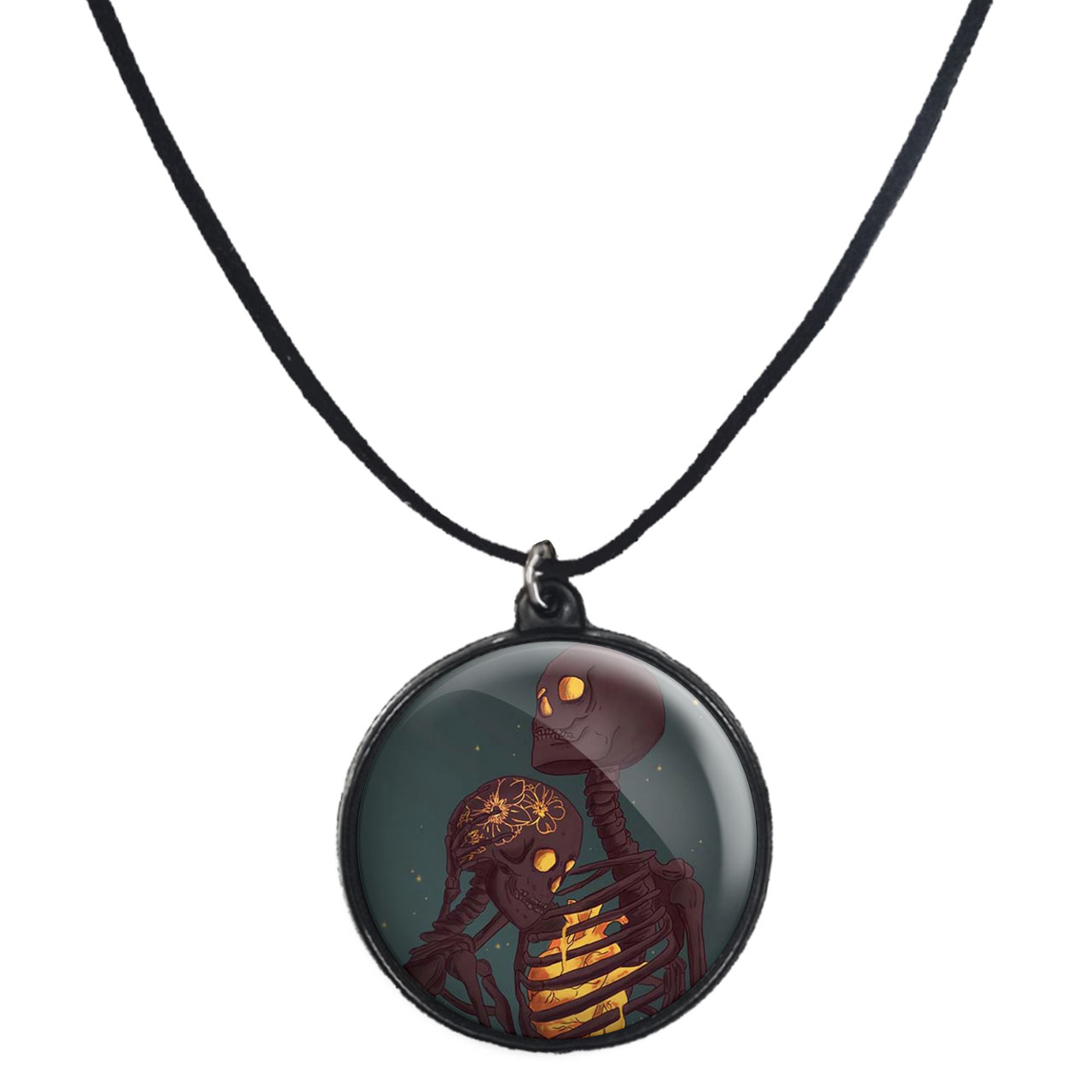 گردنبند پرمانه طرح اسکلت کد pmb.10627