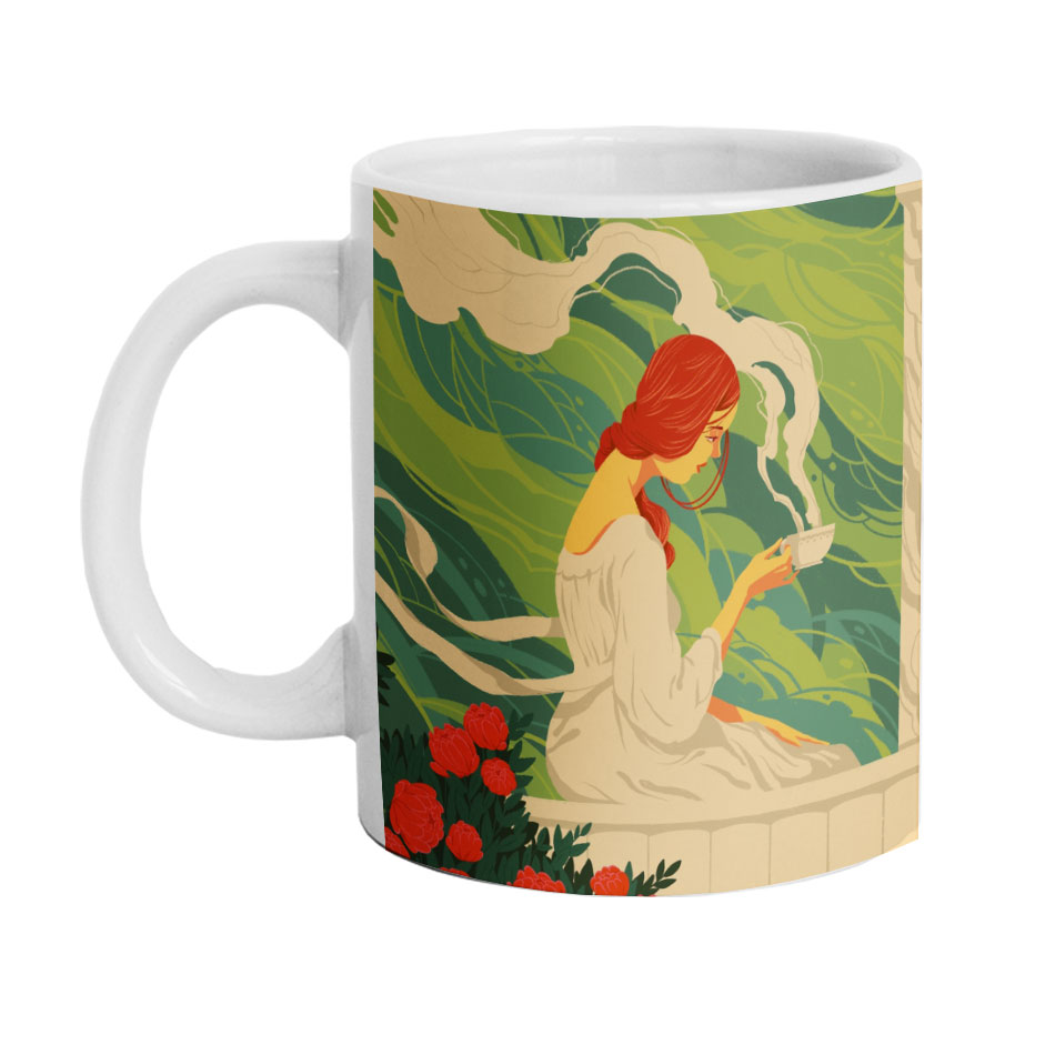 ماگ دارلی طرح نقاشی دختر مدل M784