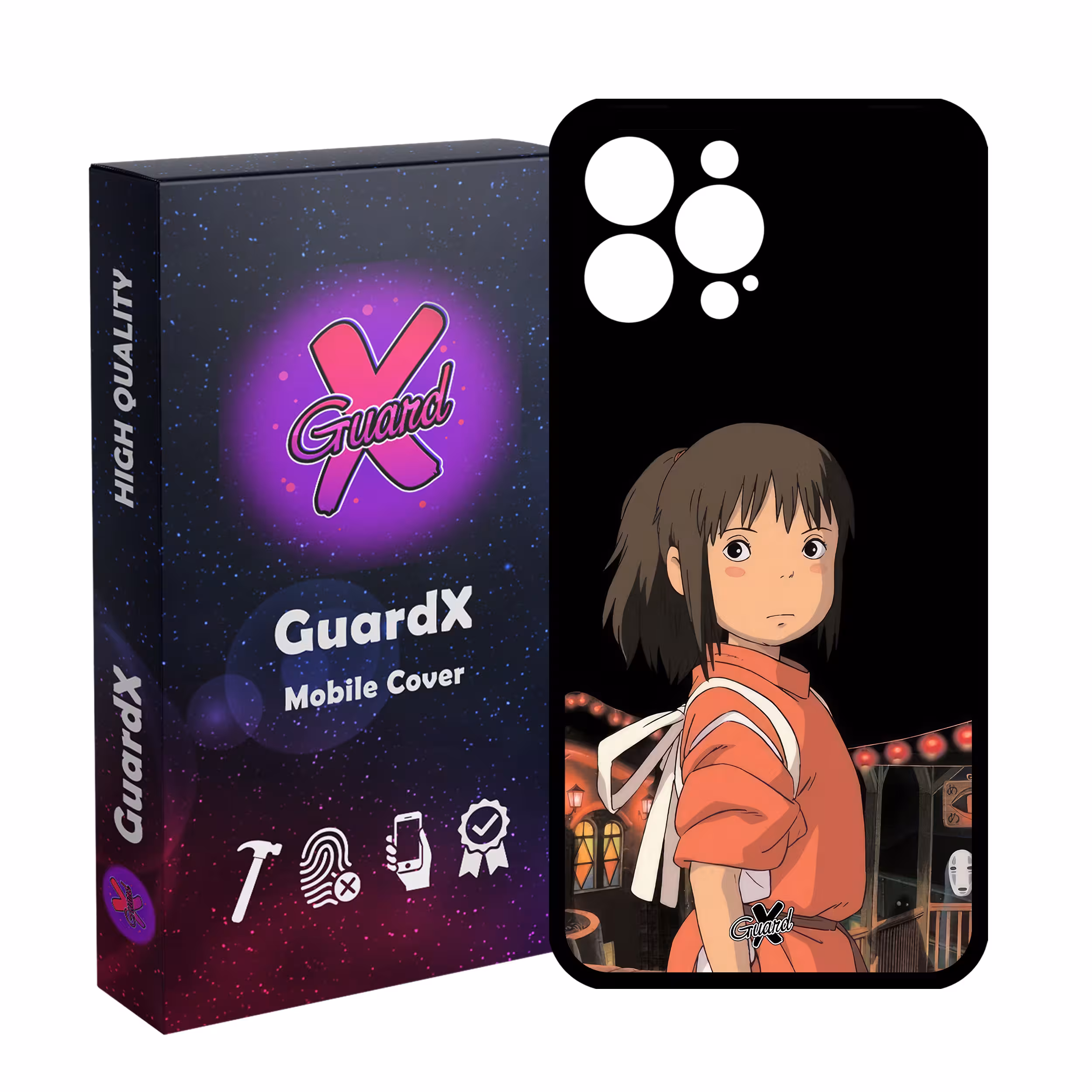 کاور گارد ایکس طرح Spirited Away Anime مدل Glass10574 مناسب برای گوشی موبایل اپل iPhone 13 Pro Max