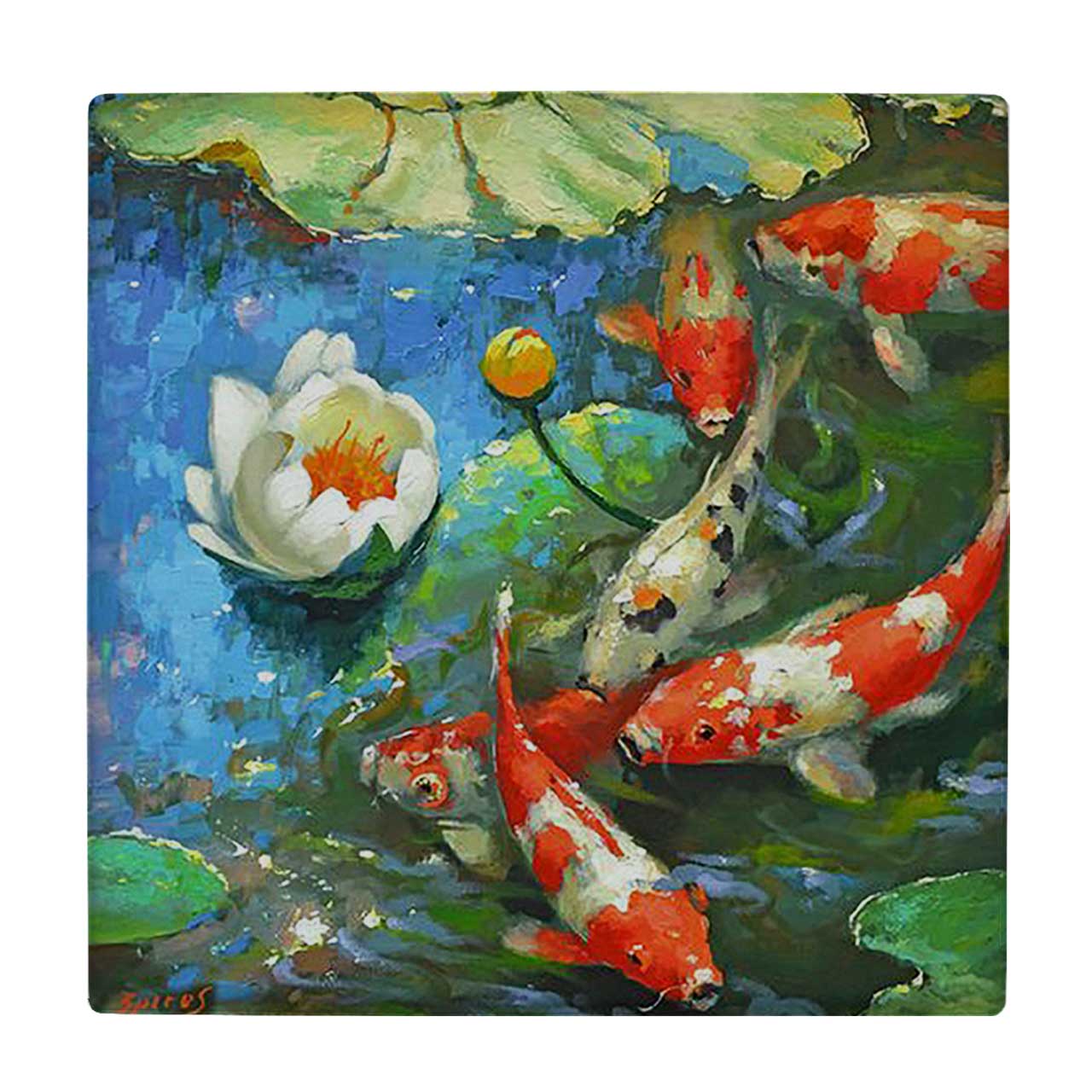  کاشی کارنیلا طرح نقاشی ماهی ها کد wkk1297