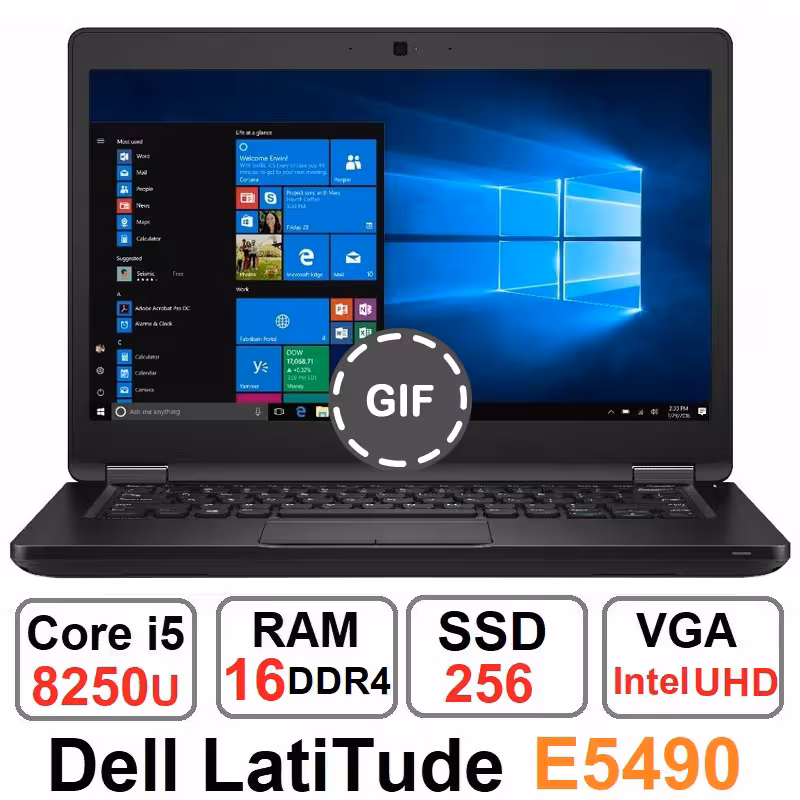 لپ تاپ دل Dell Latitude E5490 Core i5 8250u رم 16 گیگ