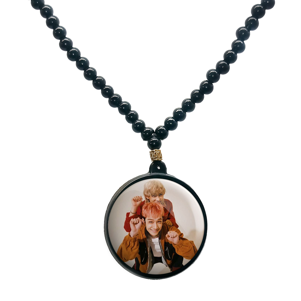 گردنبند پرمانه طرح straykids کد pmd.12223 مدل دو طرفه