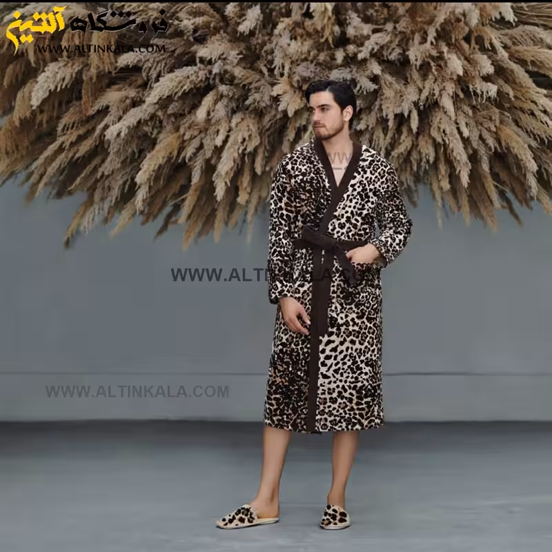 حوله تنپوش رزیتکس طرح لئوپارد نسکافه ای سایز 135