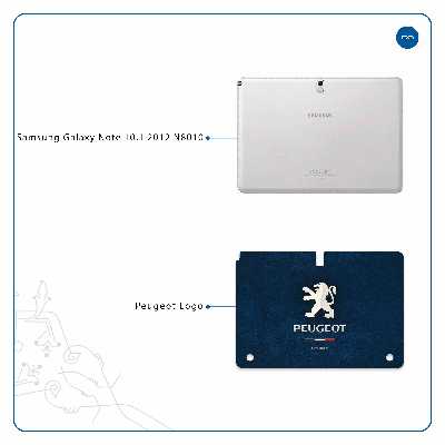 برچسب پوششی ماهوت مدل Peugeot-Logo مناسب برای تبلت سامسونگ Galaxy Note 10.1 2012 N8010
