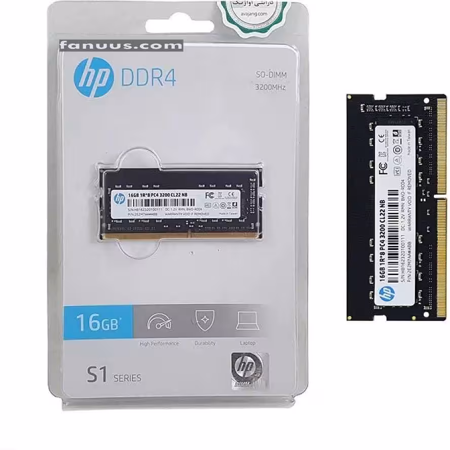 رم لپ‌تاپ اچ‌ پی مدل HP 16GB DDR4-3200 SODIMM - دوسو آی تی
