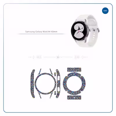 برچسب ماهوت طرح Iran Tile6 مناسب برای ساعت هوشمند سامسونگ Watch4 40mm