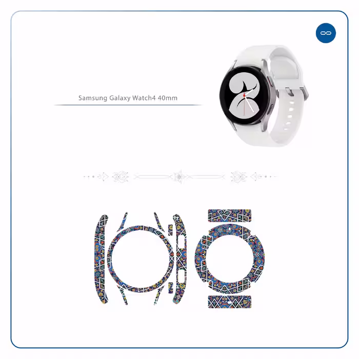 برچسب ماهوت طرح Iran Tile6 مناسب برای ساعت هوشمند سامسونگ Watch4 40mm